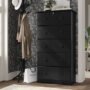 5506 - 100% Solid Wood 5-Jumbo Drawer Chest with Lock, Black