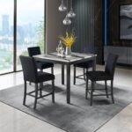 DF4054 BAR TABLE WITH 4 BAR STOOLS